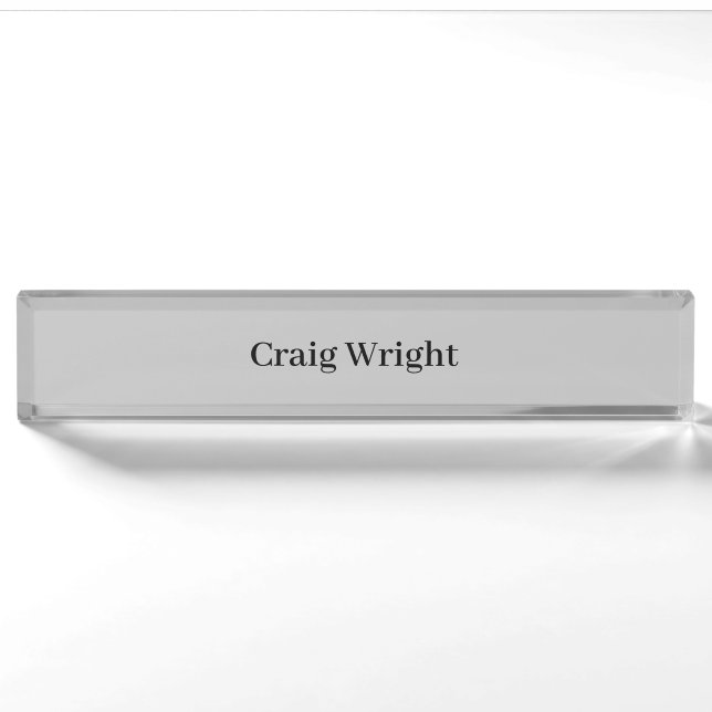 Berufliche Minimalistische Schlichte Klassik Perso Namensplakette (Vorderseite)