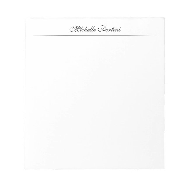 Berufliche Minimalistische Schlichte klassische Ha Notizblock (Vorderseite)