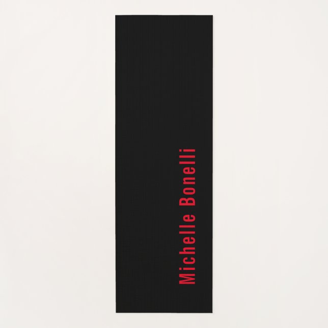 Berufliche Minimalistische Schwarze Rot Moderne Sc Yogamatte (Vorderseite)