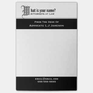 Berufliche mit Monogramm Rechtsgeschäfte  Zolltari Post-it Klebezettel