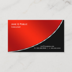 Berufliche moderne Elegant Bright Crimson Visitenkarte