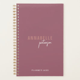 Berufliche moderne Minimalistische Dusty-Rose Planer