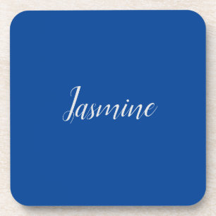 Berufliche moderne Minimalistische Farbe tiefblau Getränkeuntersetzer
