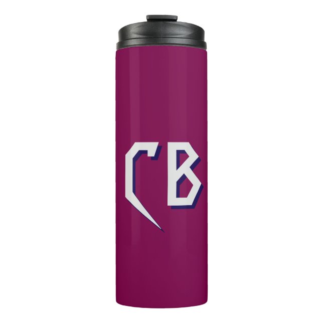 Berufliche moderne Minimalistische Monogramm-Initi Thermosbecher (Vorderseite)