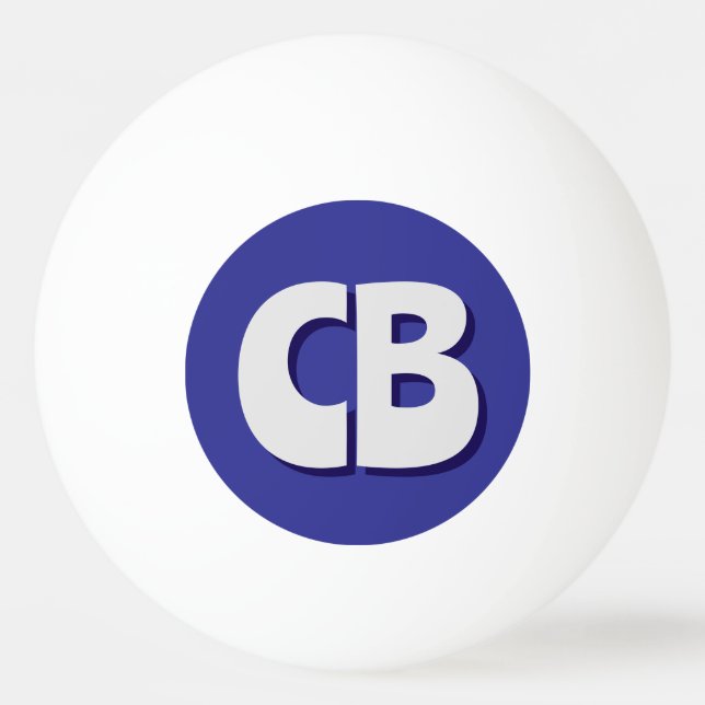 Berufliche moderne Minimalistische Monogramm-Initi Tischtennisball (Vorderseite)