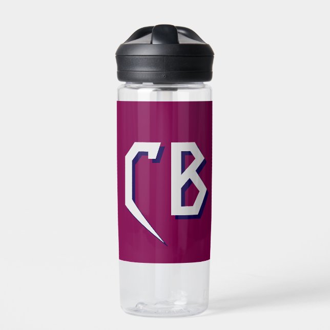 Berufliche moderne Minimalistische Monogramm-Initi Trinkflasche (Vorderseite)