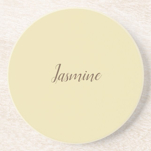 Berufliche, moderne Minimalistische Pastellfarbe Getränkeuntersetzer (Vorne)