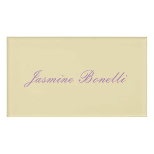 Berufliche, moderne Minimalistische Pastellfarbe Namenschild