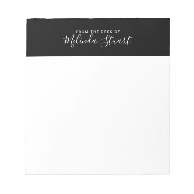 Berufliche moderne Schrift Notizblock (Vorderseite)
