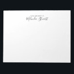 Berufliche moderne Schrift Notizblock<br><div class="desc">Beruflich Modernes Notizblock mit dem Namen im modernen,  schwarzen Schriftart-Stil,  mit eigenem Text in schwarz-moderner Sans Serif Schriftart Stil auf weißem Hintergrund.</div>