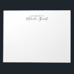 Berufliche moderne Schrift Notizblock<br><div class="desc">Beruflich Modernes Notizblock mit dem Namen im modernen,  schwarzen Schriftart-Stil,  mit eigenem Text in schwarz-moderner Sans Serif Schriftart Stil auf weißem Hintergrund.</div>