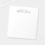 Berufliche moderne Schrift Notizblock<br><div class="desc">Beruflich Modernes Notizblock mit dem Namen im modernen, schwarzen Schriftart-Stil, mit eigenem Text in schwarz-moderner Sans Serif Schriftart Stil auf weißem Hintergrund.</div>