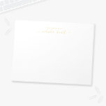 Berufliche moderne Schrift Notizblock<br><div class="desc">Beruflich Modernes Notizblock mit Namen im modernen, goldfarbenen Schriftart-Stil mit individuellem Text in modernen Sans Serif Schriftart Stil auf weißem Hintergrund. Bitte beachten Sie: Die Details der Folie werden im Kunstwerk simuliert. Bei der Herstellung dieses Produktes wird keine Folie verwendet.</div>