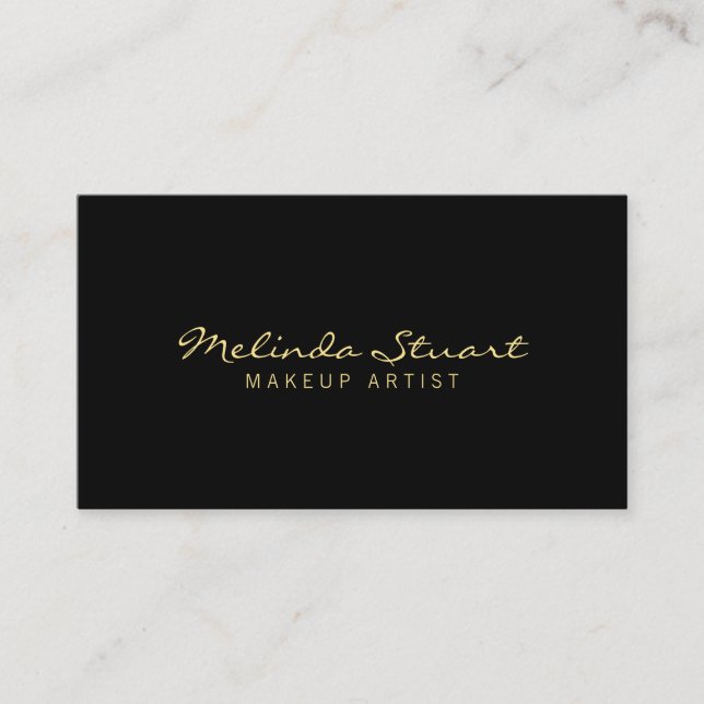 Berufliche moderne Schwarz-und Goldverabredung Terminkarte (Vorderseite)