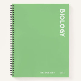 Berufliche Monogramm Biologie leuchtet grün für si Notizbuch