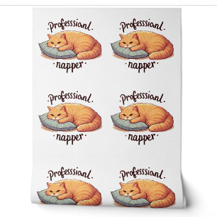 Berufliche Napper Cat Cosy Lazy Cat Wand Wandmaler