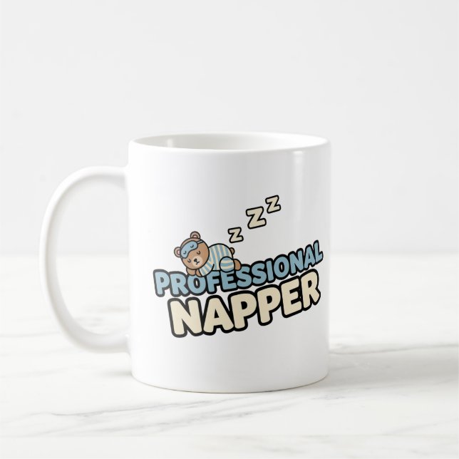 Berufliche Napper Tasse - Niedlicher Cartoon Bär (Links)