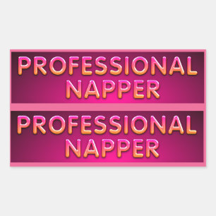Berufliche Napper Typografie Rechteckiger Aufkleber