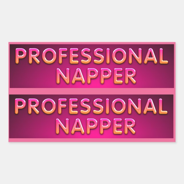 Berufliche Napper Typografie Rechteckiger Aufkleber (Vorderseite)