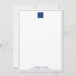 Berufliche Navy-Border-Logos für kundenspezifische Mitteilungskarte