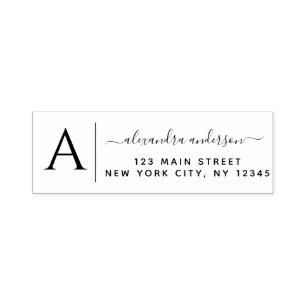 Berufliche oder persönliche Elegante Rücksendeadre Permastempel