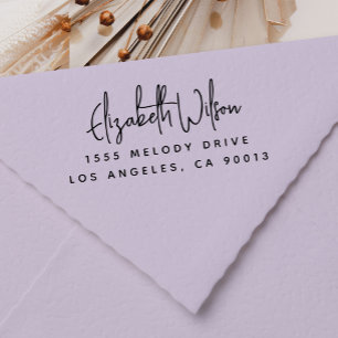 Berufliche oder persönliche Elegante Rücksendeadre Permastempel