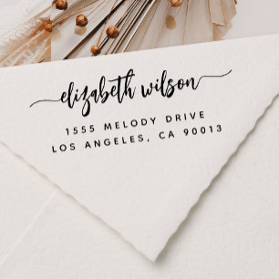 Berufliche oder persönliche Elegante Rücksendeadre Permastempel