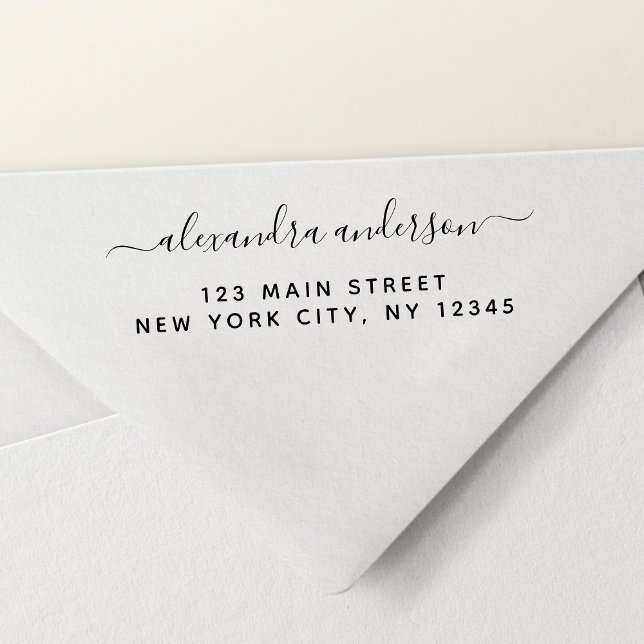 Berufliche oder persönliche Elegante Rücksendeadre Permastempel (Von Creator hochgeladen)