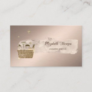 Berufliche Paint Stroke Glitzer Reinigung Visitenkarte