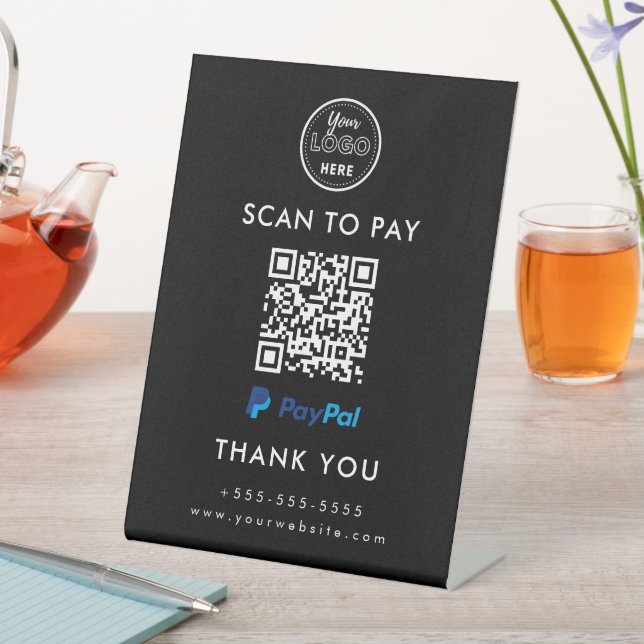 Berufliche PayPal QR Code Scan zum Bezahlen des Lo Sockelschild (In Situ)