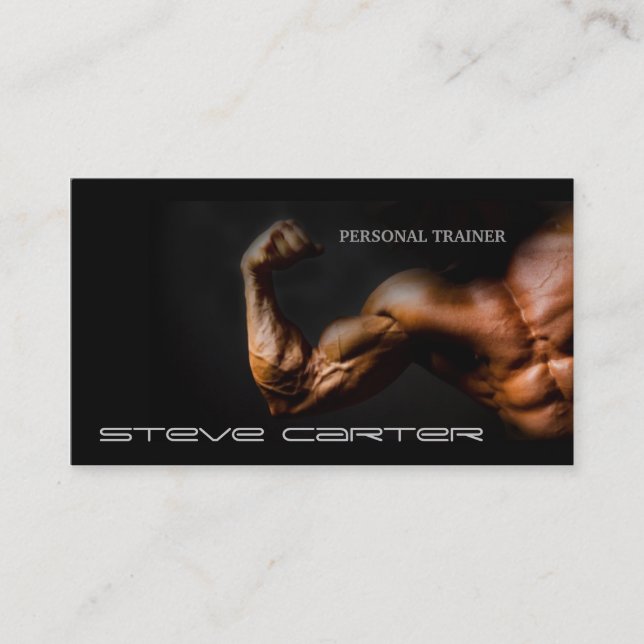berufliche Personal Trainer/Bodybuilder-Karte Visitenkarte (Vorderseite)