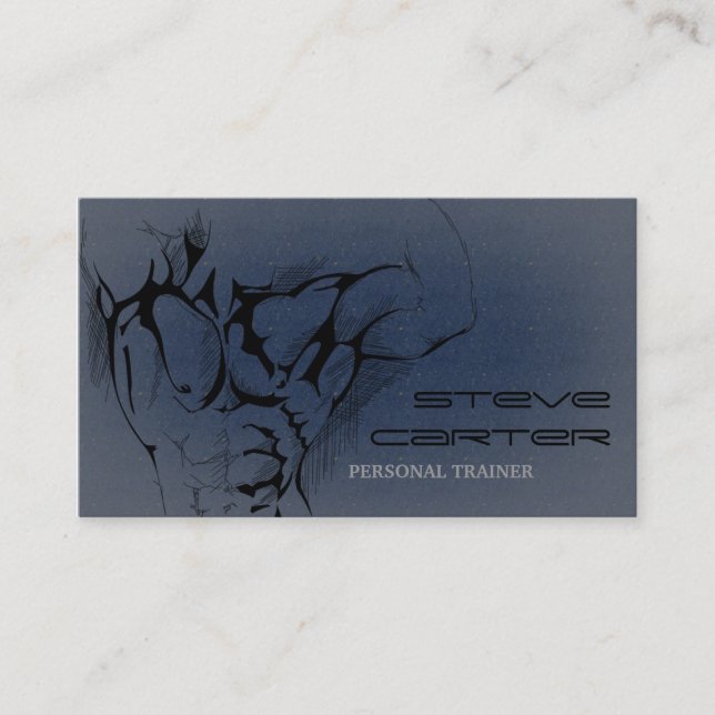 berufliche persönliche Trainer-/Bodybuilder-Karte Visitenkarte (Vorderseite)