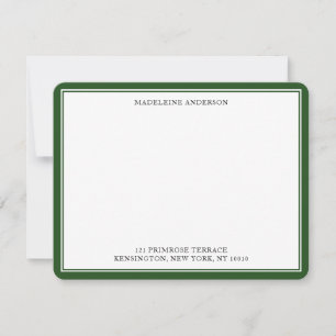 Berufliche Pine Green Doppelgrenzfläche Mitteilungskarte