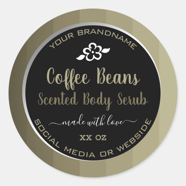 Berufliche Produktverpackung Kaffeebohnen Etikette Runder Aufkleber (Vorderseite)