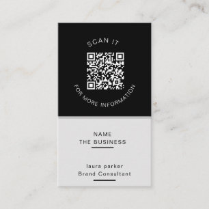 Berufliche QR-Code-Minimale Scannable-Werbeaktion Visitenkarte