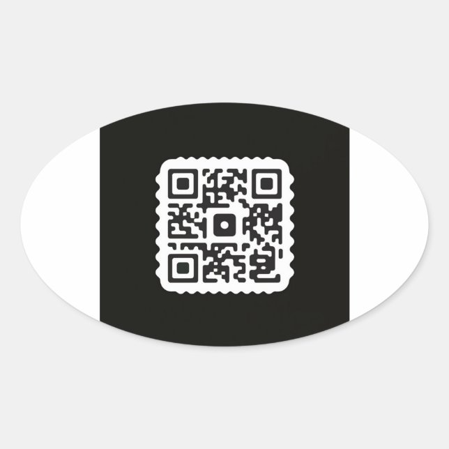 Berufliche QR-Code-Sticker für Händler" Ovaler Aufkleber (Vorderseite)