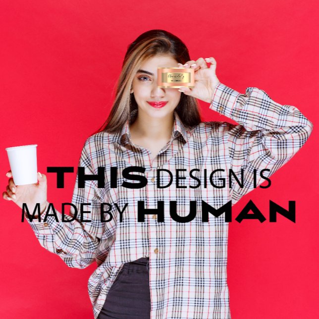 Berufliche QR-Logo-Coral Visitenkarte (Professional Elegant Gold QR Code Logo Coral Business Card)