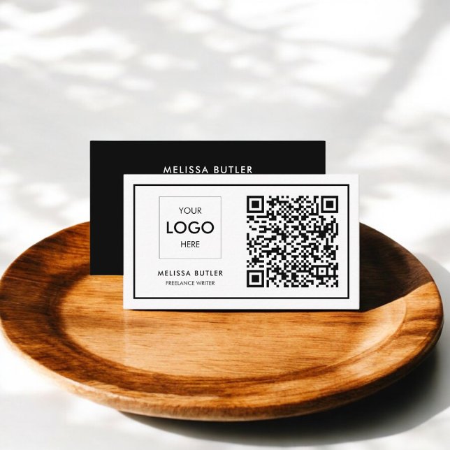 Berufliche QR-Logos, schwarz und weiß Visitenkarte (Von Creator hochgeladen)