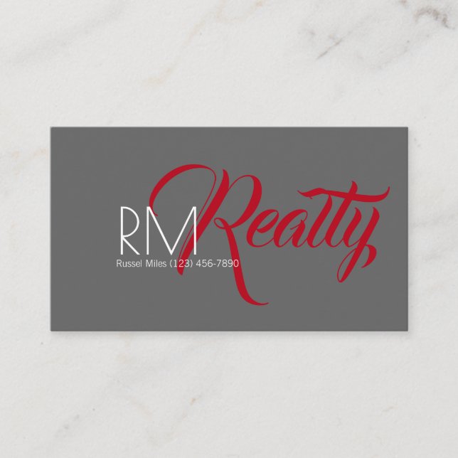 Berufliche Real Anwesen Business Card Visitenkarte (Vorderseite)
