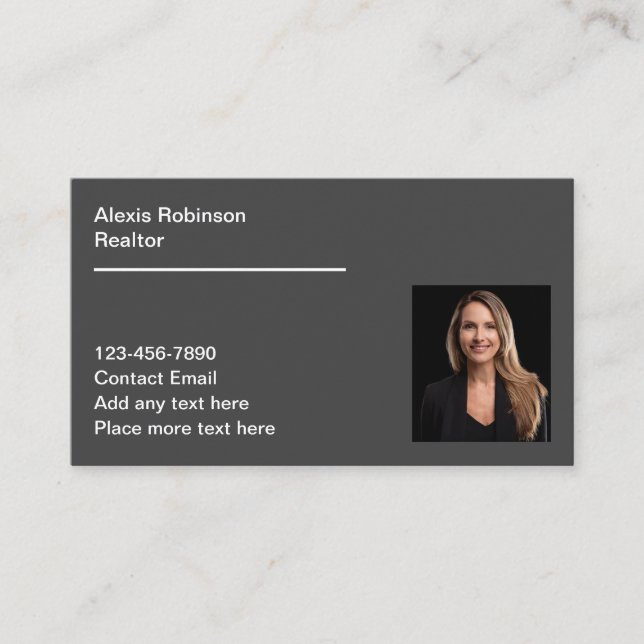 Berufliche Realtor Foto Business Cards neu Visitenkarte (Vorderseite)