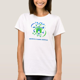 Berufliche Reinigungsangebote Das grüne und blaue  T-Shirt