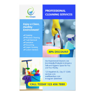 Berufliche Reinigungsdienste Business Flyer Fotodruck