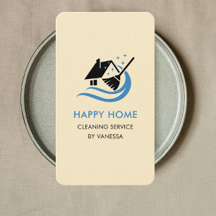 Berufliche Reinigungsdienste Logo Qr-Code Visitenkarte