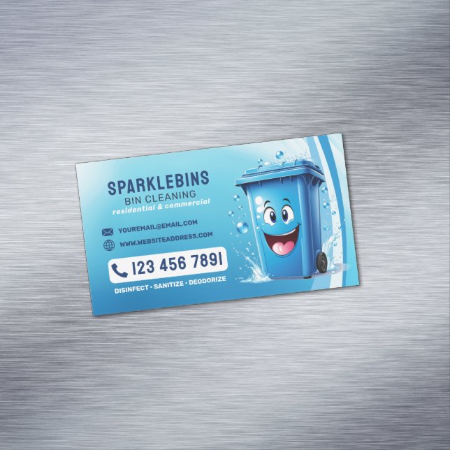 Berufliche Reinigungsdienste Magnetische Visitenkarte (Beispiel)