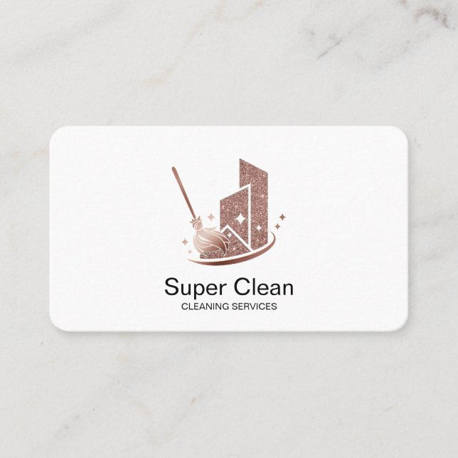 Berufliche ReinigungsHouse Services Business Card Visitenkarte (Vorderseite)