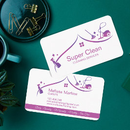 Berufliche ReinigungsHouse Services Business Card Visitenkarte