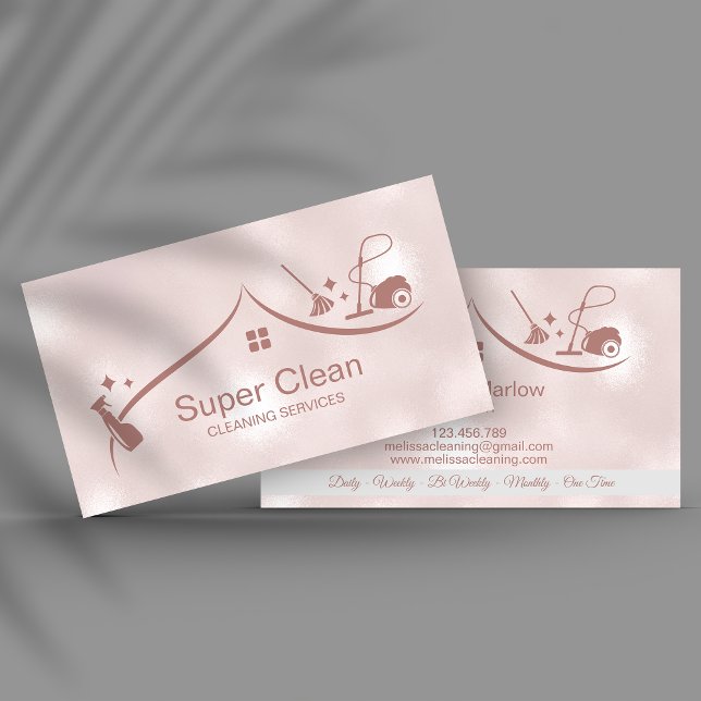 Berufliche ReinigungsHouse Services Business Card Visitenkarte (Von Creator hochgeladen)