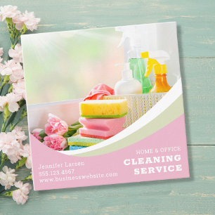 Berufliche Reinigungsservice Quadratische Visitenkarte