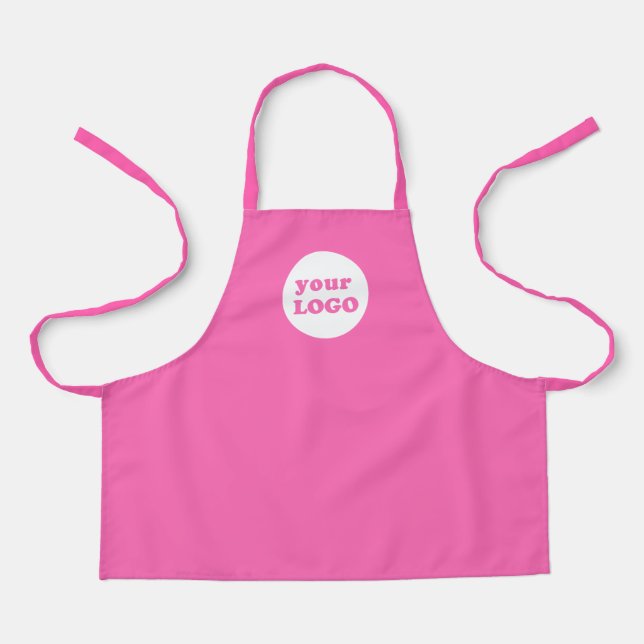 Berufliche, rosa Logo-Kids für Unternehmen Schürze (Vorderseite)
