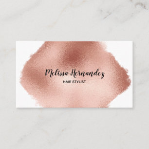Berufliche Rose Gold Hair Stylist Visitenkarte